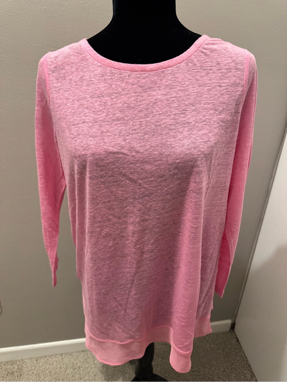 Ralph Lauren Soft Pink Long Sleeve Crewneck Top